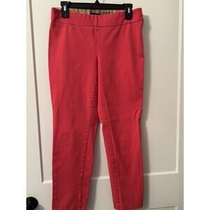 Lands End Women's Mid Rise Straight Leg Chino Pants Coral Sz 4